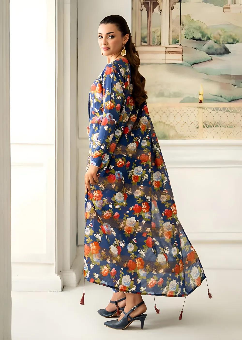 Brenish 3-Piece Unstitched Digital Printed Linen Bana Dora Suit