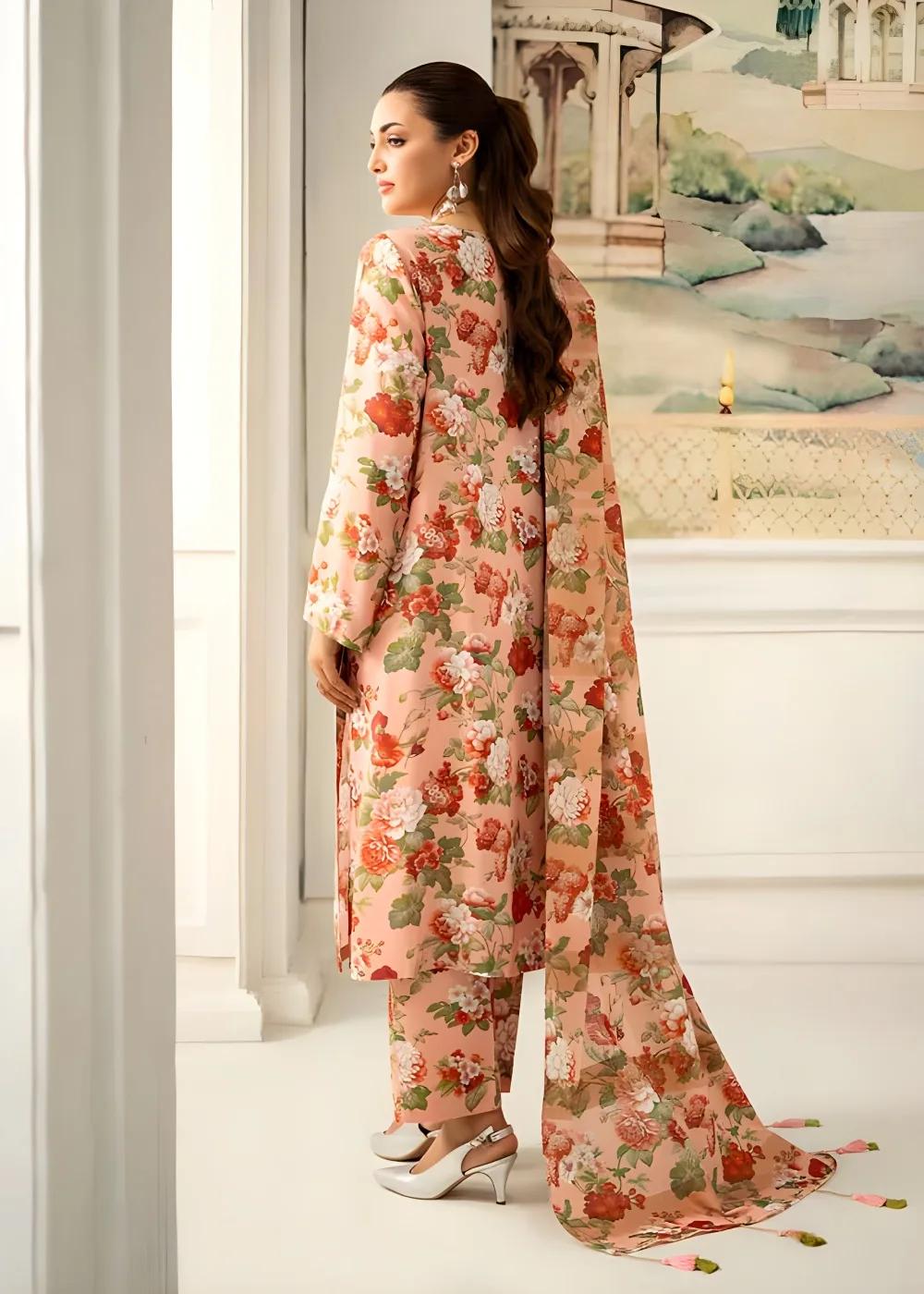 Brenish 3-Piece Unstitched Digital Printed Linen Bana Dora Suit