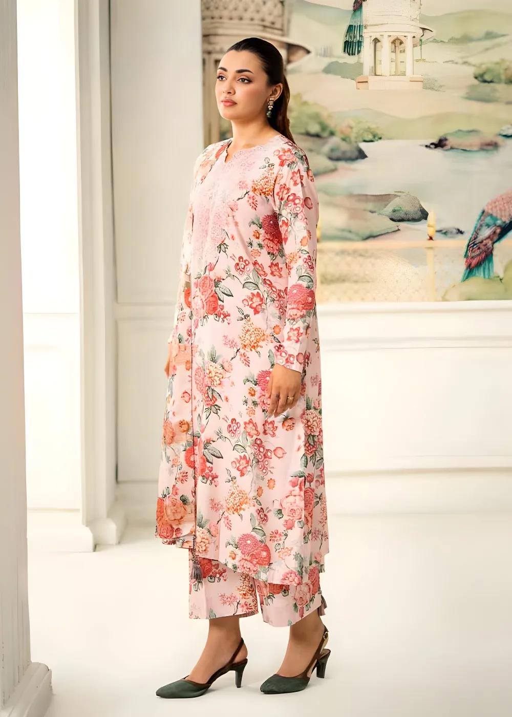 Brenish 3-Piece Unstitched Digital Printed Linen Bana Dora Suit