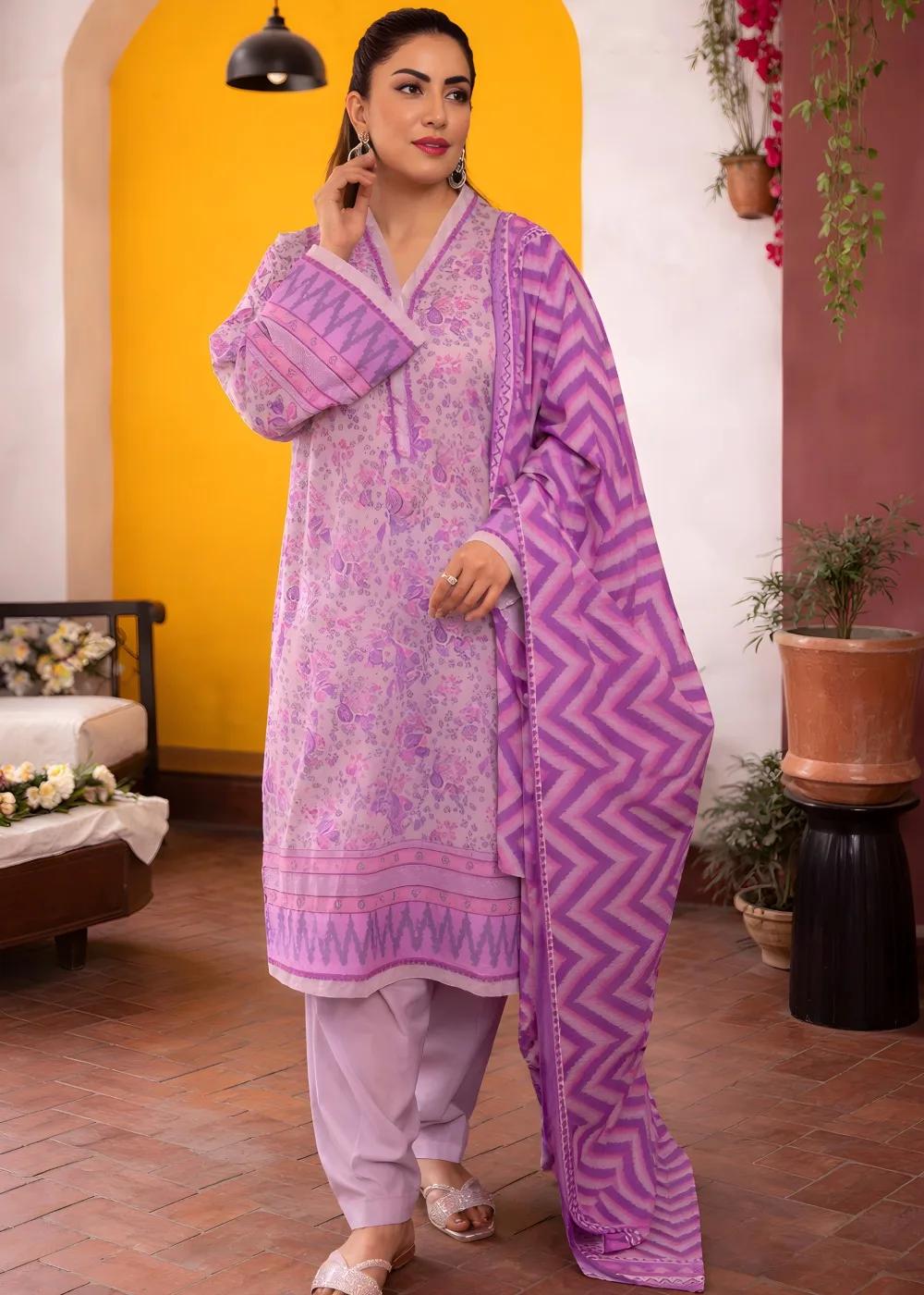 Gul Ahmed 3-Piece Unstitched Printed Lawn Shirt with Lawn Dupatta CL-42299 B