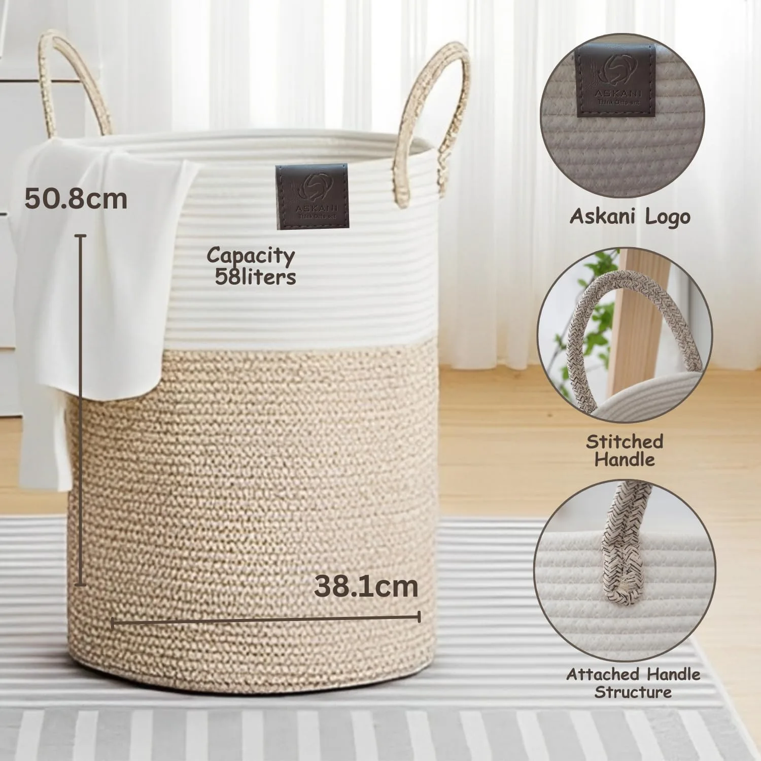Foldable Laundry Basket - Askani Group - Amazon UAE