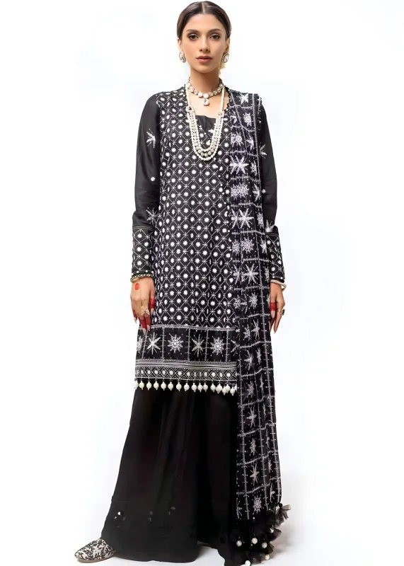 Gul Ahmed Sale Collection 3-Piece Unstitched Luxurious Embroidered Lawn Shirt with Embroidered Chiffon Dupatta FE-42089 - Askani Group