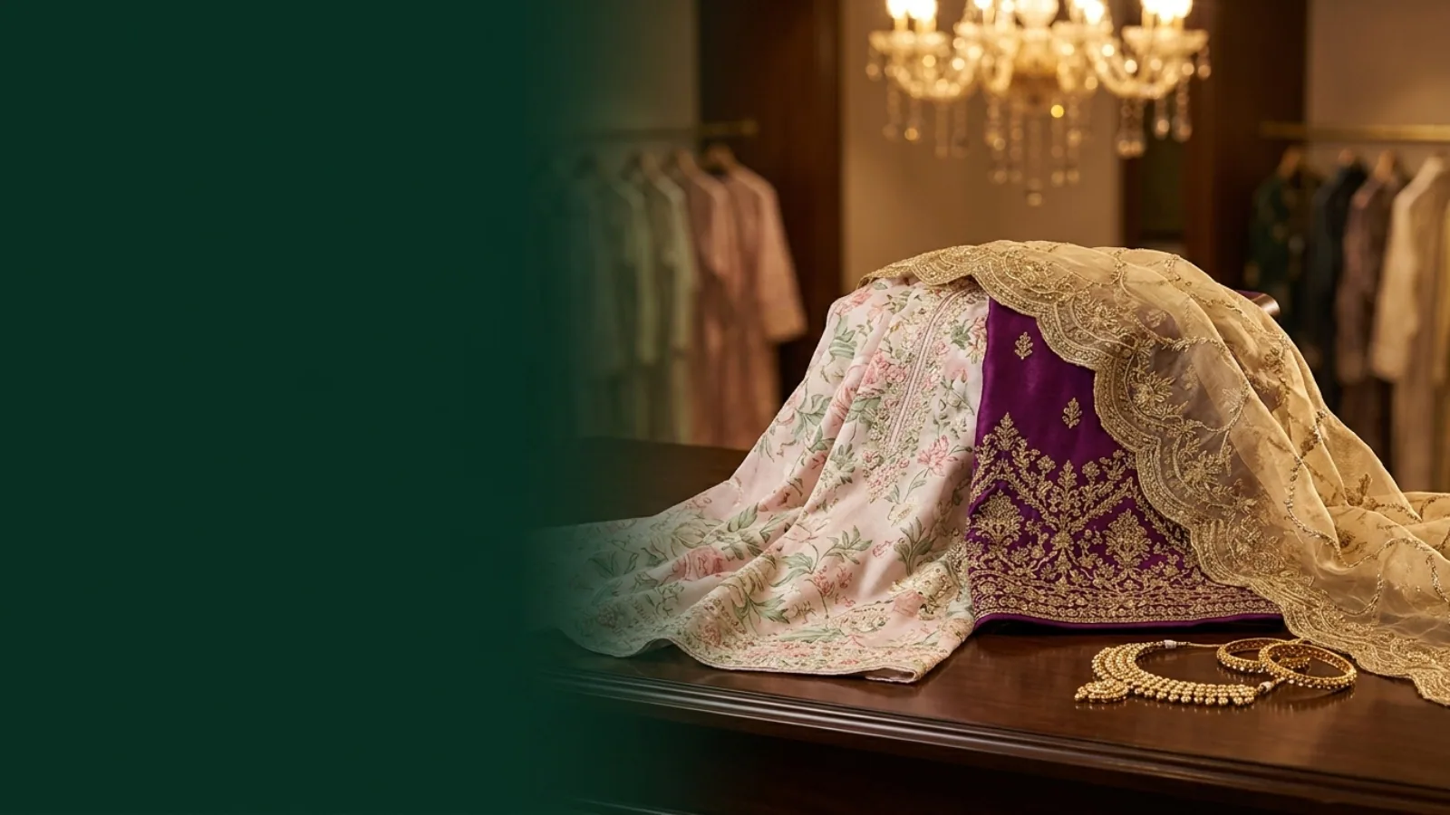 Faiza Faisal embroidered lawn and Thai silk formal suits at Askani Group