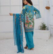 3 Piece Digital Print Embroidery Lawn Dress Fiza Noor Volume Baghi FN-02