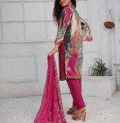 3 Piece Digital Print Embroidery Lawn Dress Fiza Noor Volume Baghi FN-06