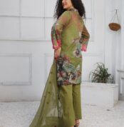 3 Piece Digital Print Embroidery Lawn Dress Fiza Noor Volume Baghi FN-07