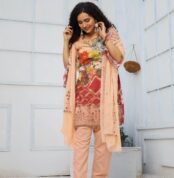 3 Piece Digital Print Embroidery Lawn Dress Fiza Noor Volume Baghi FN-09