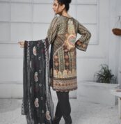 3 Piece Digital Print Embroidery Lawn Dress Fiza Noor Volume Baghi FN-10