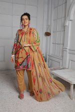 3 Piece Digital Print Embroidery Lawn Dress Fiza Noor Volume Baghi FN-12
