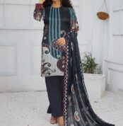 3 Piece Digital Print Embroidery Lawn Dress Fiza Noor Volume Baghi FN-13
