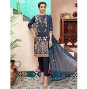 Special Cotton Heavy Embroidered with Embroidered bamber Chiffon Dupatta (Winter Collection 2021) by Arham Textile