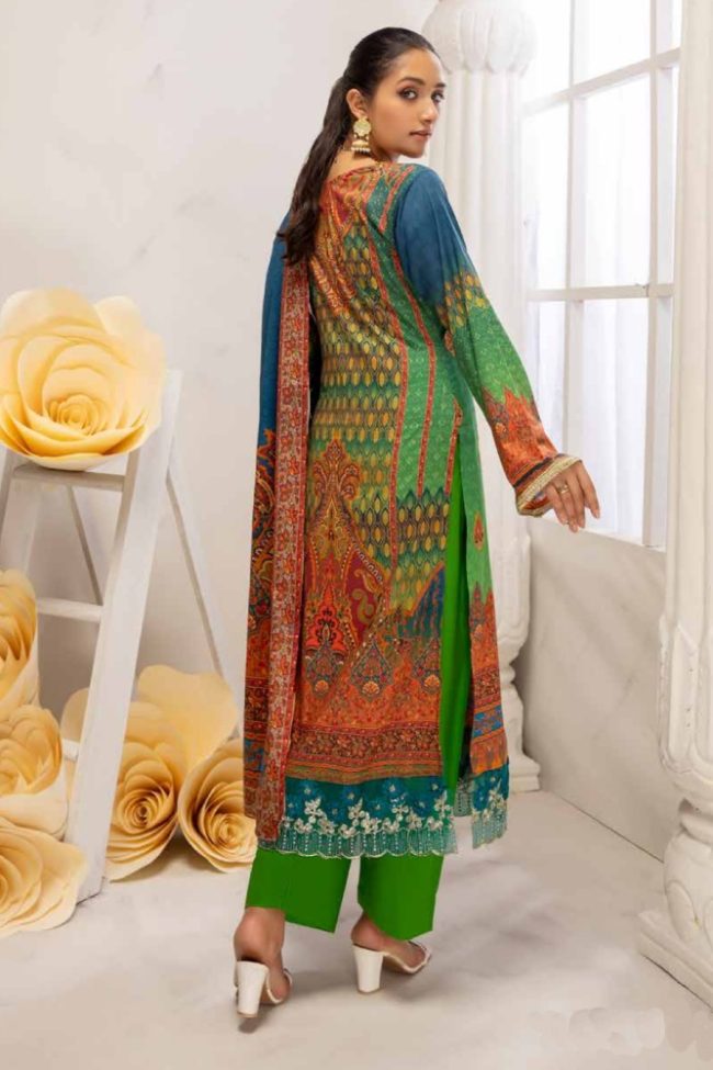 Meher Posh Digital Full Heavy Front Embroidered Collection with Lawn Dupatta