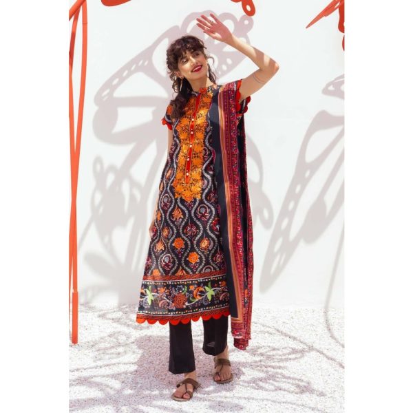 2 Piece Unstitched Lawn Printed Embroidered Suit TL-344 - Gul Ahmed