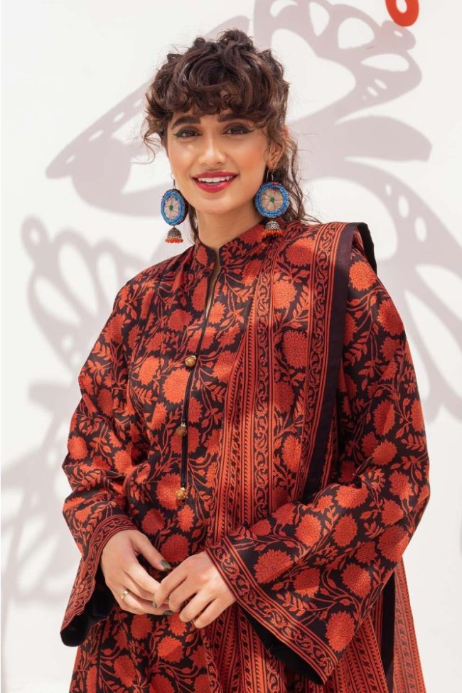2 Piece Unstitched Lawn Printed Embroidered Suit TL-350 A - Gul Ahmed