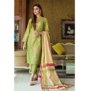 3PC Unstitched Lawn Embroidered Suit With Jacquard Dupatta MJ-80 (W-FB-SM-21-250309) by Gul Ahmed