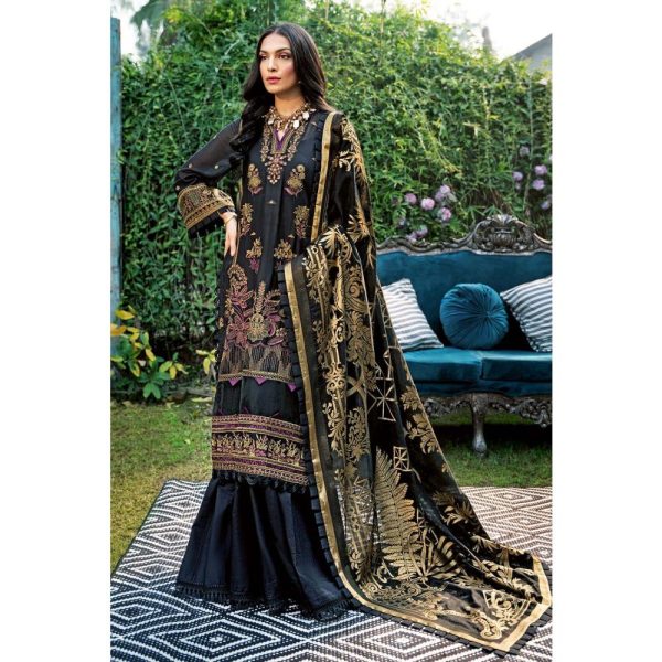 3PC Unstitched Swiss Voile Suit With Jacquard Dupatta LSV-47 (W-FB-SM-21-250402) by Gul Ahmed