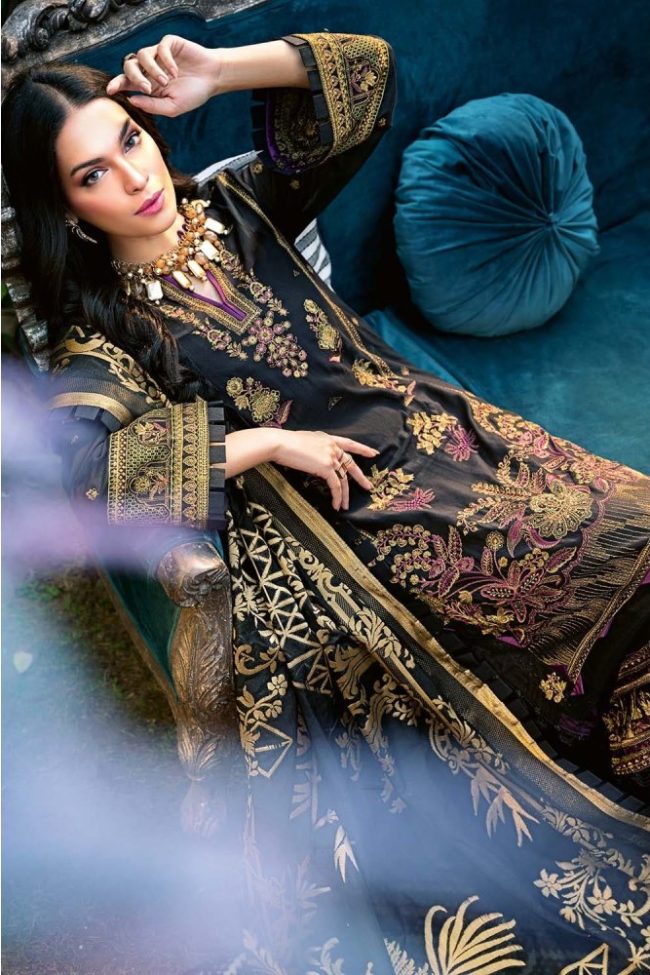 3PC Unstitched Swiss Voile Suit With Jacquard Dupatta LSV-47 (W-FB-SM-21-250402) by Gul Ahmed