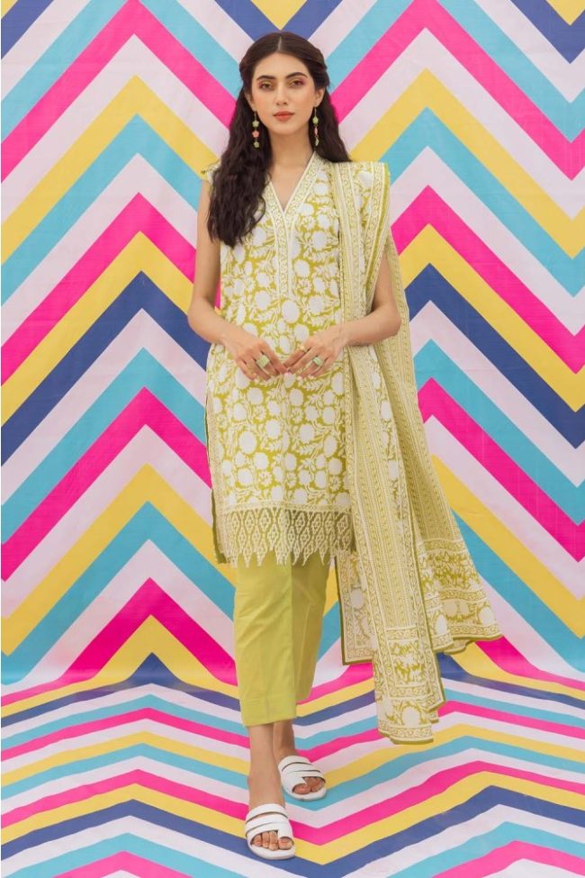 2 Piece Unstitched Lawn Printed Embroidered Suit TL-350 B by Gul Ahmed