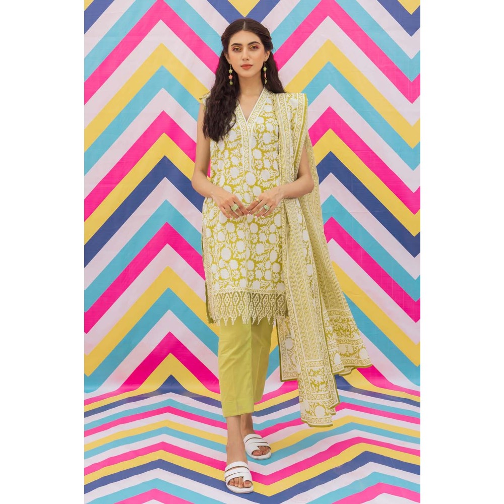 2 Piece Unstitched Lawn Printed Embroidered Suit TL-350 B by Gul Ahmed
