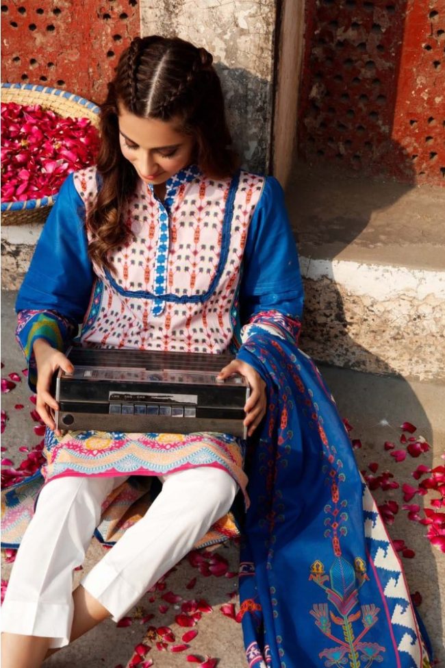2 Piece Unstitched Lawn Printed Suit TL-334 A by Gul Ahmed