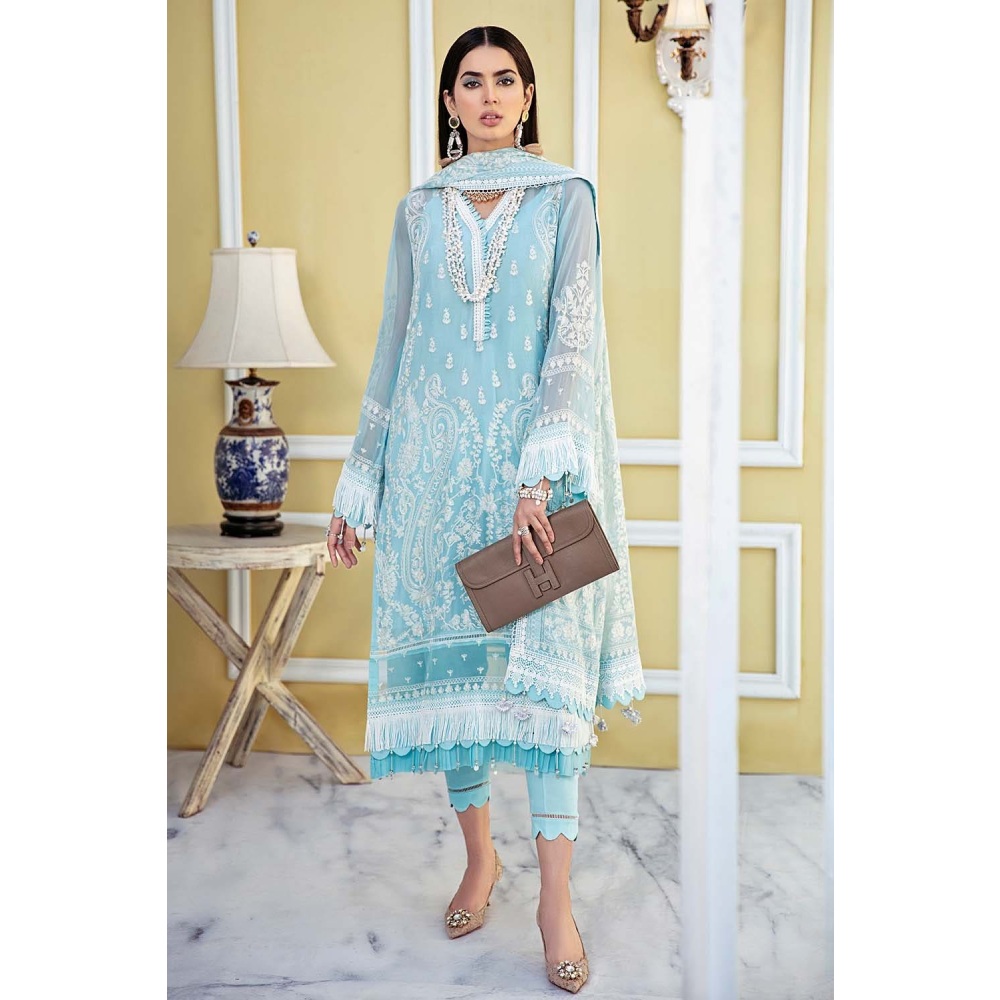 3PC Unstitched Chiffon Embroidered Suit LE-33 by Gul Ahmed