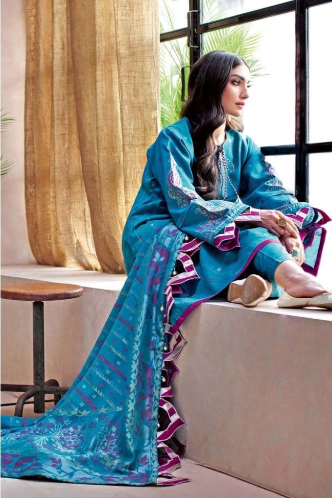 3PC Unstitched Jacquard Suit MJ-53 by Gul Ahmed