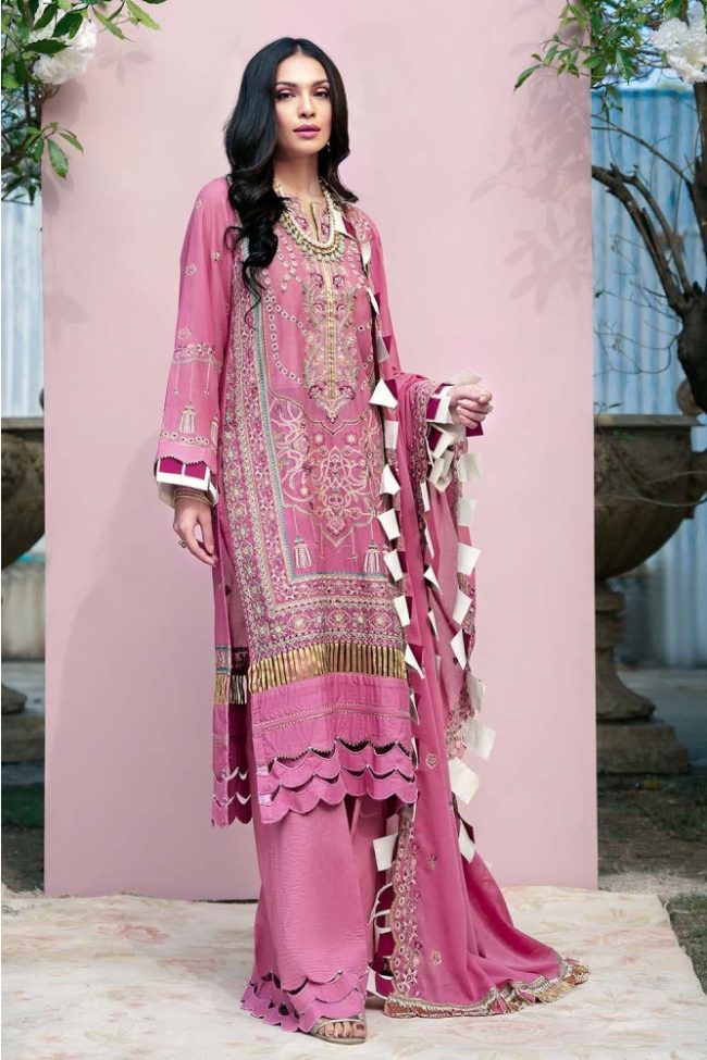 3PC Unstitched Swiss Voile Suit LSV-49 by Gul Ahmed