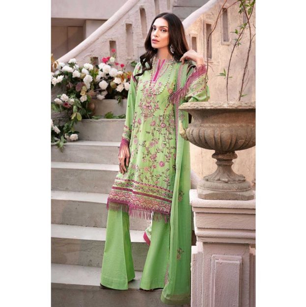 3PC Unstitched Swiss Voile Suit With Chiffon Dupatta LSV-44 by Gul Ahmed