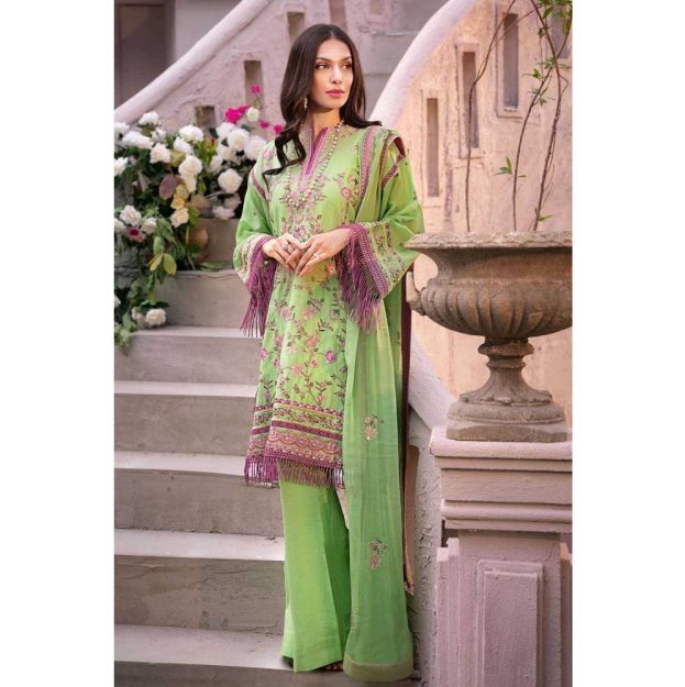 3PC Unstitched Swiss Voile Suit With Chiffon Dupatta LSV-44 by Gul Ahmed