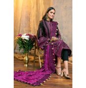 3PC Unstitched Zari Lawn Suit With Chiffon Dupatta PM-380 by Gul Ahmed