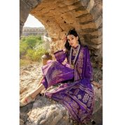3PC Unstitched Banarsi Brocade Lawn Suit With Gold Printed Lawn Dupatta CL-1186 A by Gul Ahmed