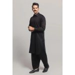 Black Unstitched Fabric Suit Gul Verossa by Gul Ahmed Men's Collection