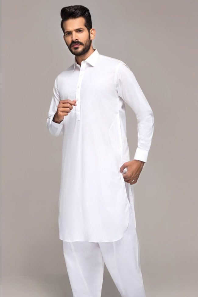 White Unstitched Fabric Suit Gul Verossa by Gul Ahmed Men's Collection