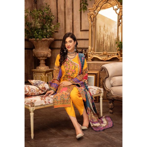 Special Jannat Digital Embroidered Lawn Collection by Arham Textile D-02