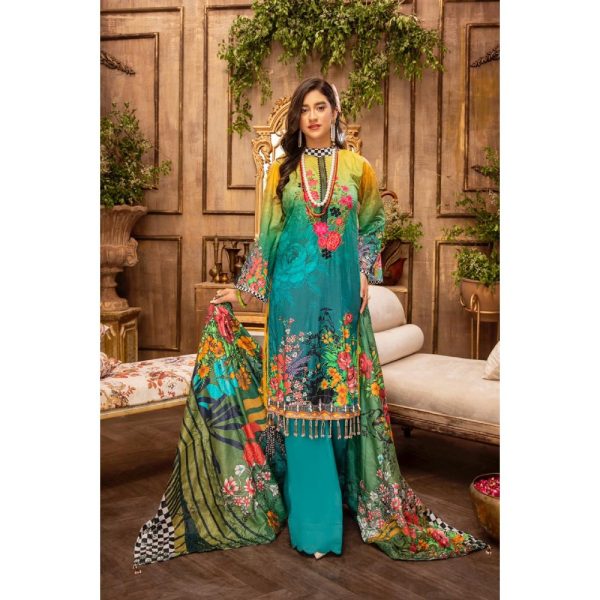 Special Jannat Digital Embroidered Lawn Collection by Arham Textile D-03