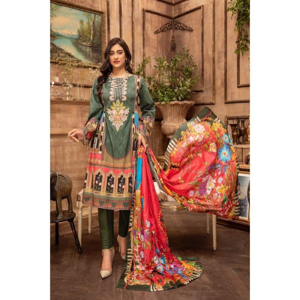 Special Jannat Digital Embroidered Lawn Collection by Arham Textile D-05