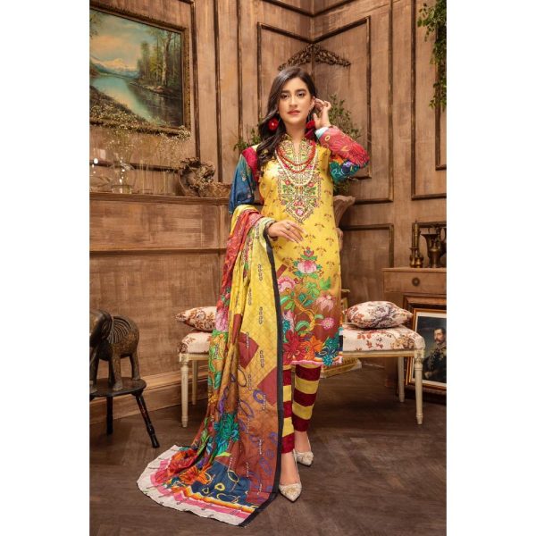 Special Jannat Digital Embroidered Lawn Collection by Arham Textile D-06