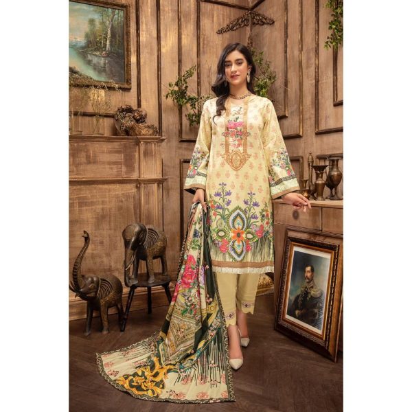 Special Jannat Digital Embroidered Lawn Collection by Arham Textile D-07