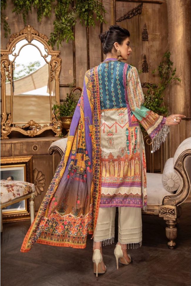 Special Jannat Digital Embroidered Lawn Collection by Arham Textile D-10