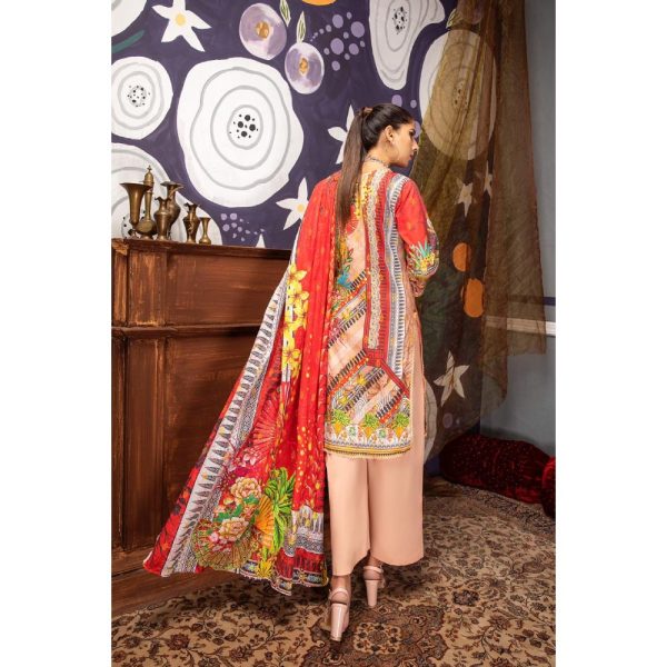 Umaimas Digital Neck Embroidered with Sequence Jall Digital Lawn Dupatta by Arham Textile Design No.12