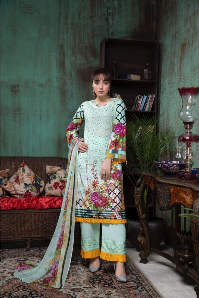 Andaaz Chikankari Sequence Embroidery Volume 01 by Arham Textile Design No-08
