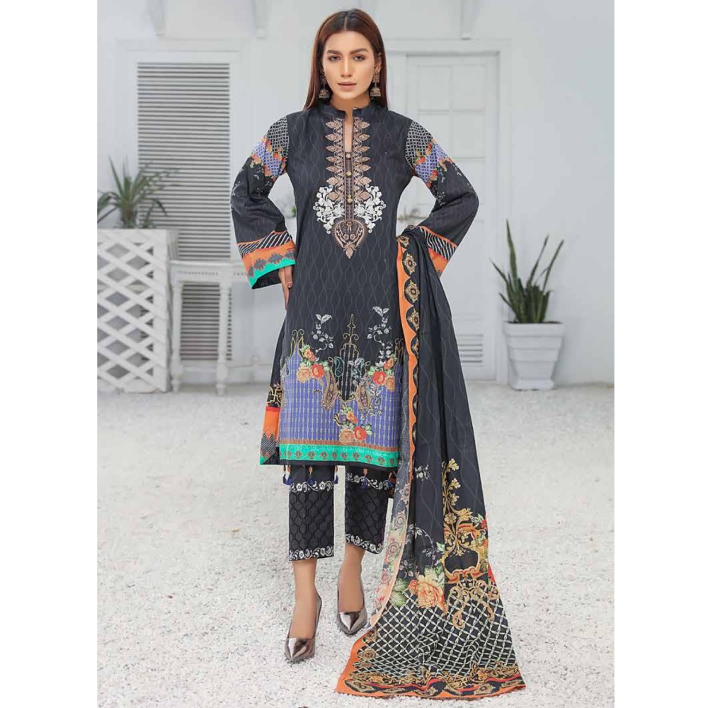 Meher Posh Digital Printed with Embroidered Neck Volume 02 by Arham Textile