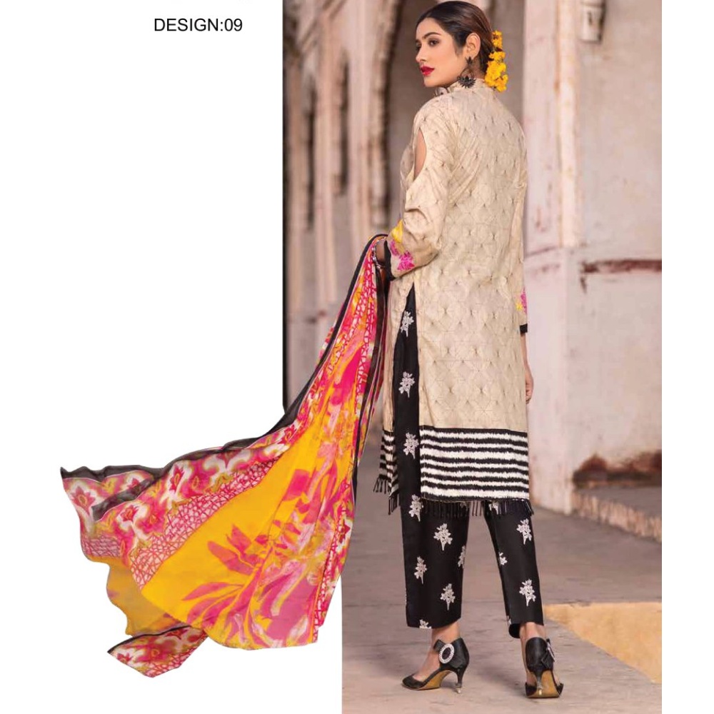 Rangrez Plus Embroidered Collection with Digital Printed Chiffon Dupatta Volume 04 by Arham Textile