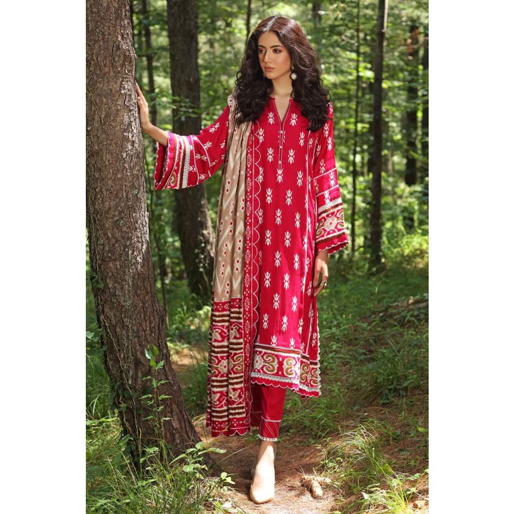 3PC Printed Linen Unstitched Suit LT-12034 A by Gul Ahmed pk