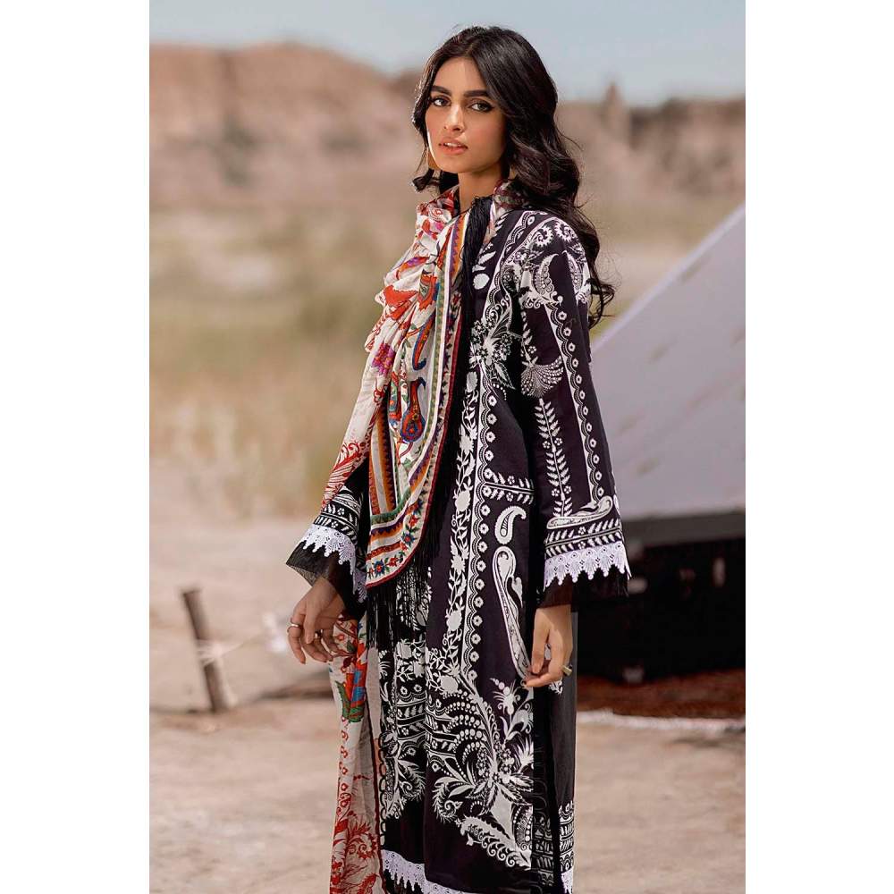3PC Unstitched Corduroy Suit with Printed Cotton Net Dupatta CD-12009 B by Gul Ahmed PK