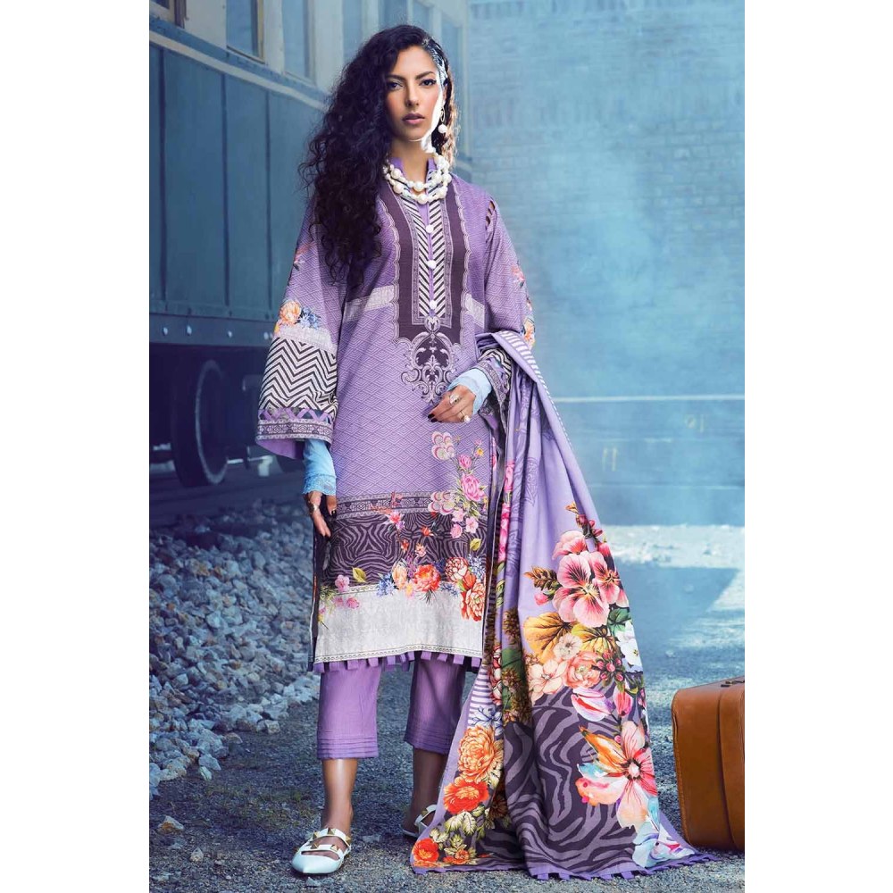 3PC Unstitched Digital Printed Khaddar Suit K-12019 A by Gul Ahmed PK