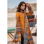3PC Unstitched Corduroy Embroidered Suit with Digital Printed Cotton Net Dupatta CD-12001 - Gul Ahmed New Collection Winter