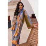 3PC Unstitched Corduroy Embroidered Suit with Digital Printed Cotton Net Dupatta CD-12004 - Gul Ahmed New Collection Winter