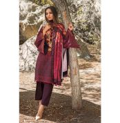 3PC Unstitched Khaddar Embroidered Suit With Poly Viscose Dupatta PVS-12010 - Gul Ahmed New Collection Winter