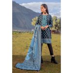 3PC Unstitched Khaddar Embroidered Suit With Poly Viscose Dupatta PVS-12013 - Gul Ahmed New Collection Winter - 01